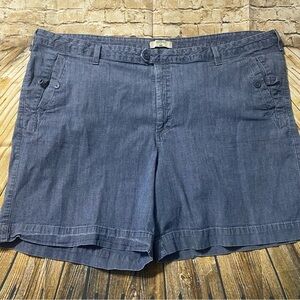 Riders By Lee Blue Denim Look Button Pocket Mid Shorts